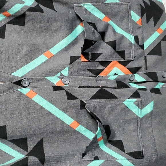 Nollie Tribal Print Cardigan XS Grey&Mint - Picture 2 of 3